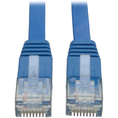 Eaton Tripp Lite Series Cat6 Gigabit Snagless Molded Flat (UTP) Ethernet Cable (RJ45 M/M), PoE, Blue, 25 ft. (7.62 m)