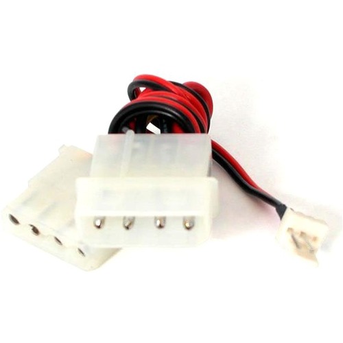 StarTech.com Fan Adapter - TX3 to 2X LP4 Power Y splitter Cable - 4 pin internal power (M) - 4 pin internal power, 3 pin internal power - 12in