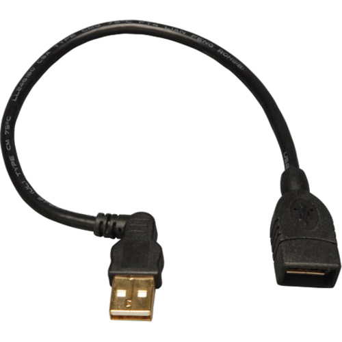 Eaton Tripp Lite Series USB Extension Cable (USB-A Right-Angle M to USB-A F), 10-in. (25.4 cm)