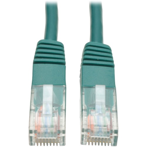 Eaton Tripp Lite Series Cat5e 350 MHz Molded (UTP) Ethernet Cable (RJ45 M/M), PoE - Green, 1 ft. (0.31 m)