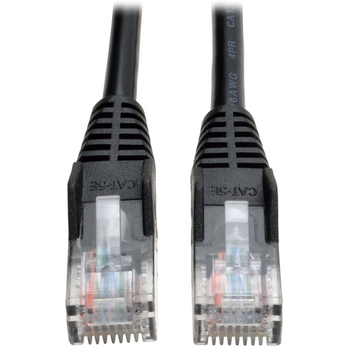 Eaton Tripp Lite Series Cat5e 350 MHz Snagless Molded (UTP) Ethernet Cable (RJ45 M/M), PoE - Black, 30 ft. (9.14 m)