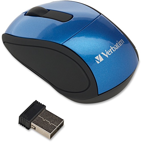 Verbatim Wireless Mini Travel Optical Mouse - Blue