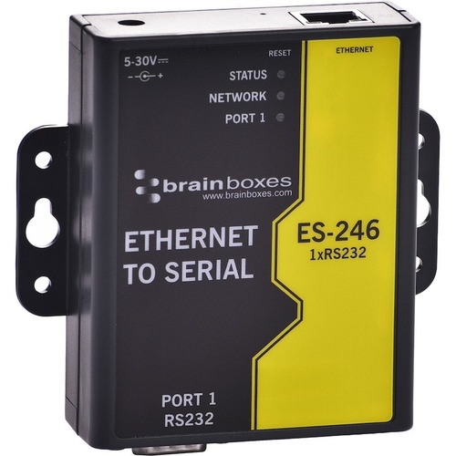 Brainboxes 1 Port RS232 Ethernet to Serial Adapter
