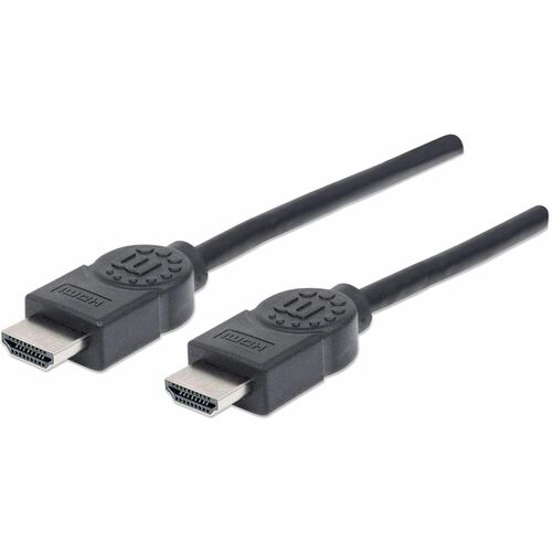 Manhattan HDMI Male to Male High Speed Shielded Cable with Ethernet, 16.5', Black