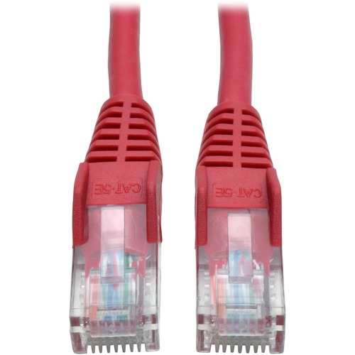 Eaton Tripp Lite Series Cat5e 350 MHz Snagless Molded (UTP) Ethernet Cable (RJ45 M/M), PoE - Red, 7 ft. (2.13 m)