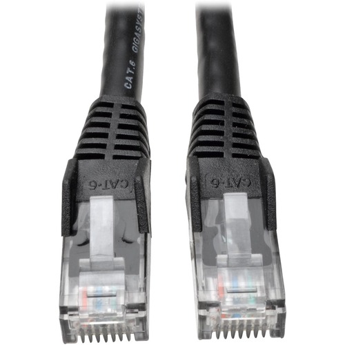 Eaton Tripp Lite Series Cat6 Gigabit Snagless Molded (UTP) Ethernet Cable (RJ45 M/M), PoE, Black, 6 ft. (1.83 m)