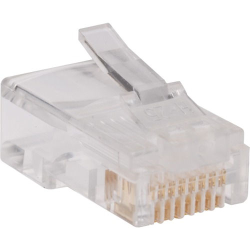RJ45 FOR FLAT SOLID / STANDARD CONDUCTOR 4-PAIR CAT5E CAT5 CABLE 100 PACK
