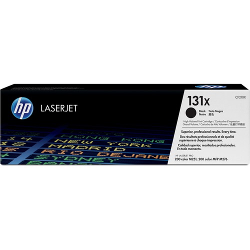 Original HP 131X Black High-yield Toner Cartridge | Works with HP LaserJet Pro 200 color M251 Series, HP LaserJet Pro 200 color MFP M276 Series | CF210X