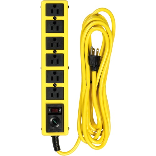 Woods 6 Outlet 15' Metal Yellow Jacket Surge Protector 1050 Joules