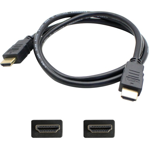 5PK 10ft HDMI 1.4 Male to HDMI 1.4 Male Black Cables Which Supports Ethernet Channel For Resolution Up to 4096x2160 (DCI 4K)