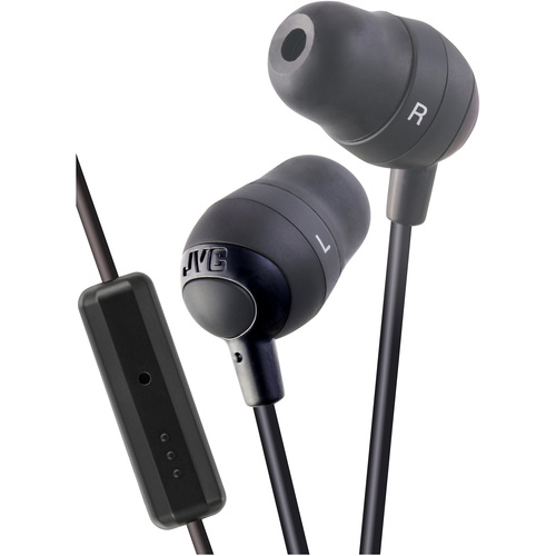 Jvc Hafr37b Marshmallow Inner Ear With Microphone & Remote (black)