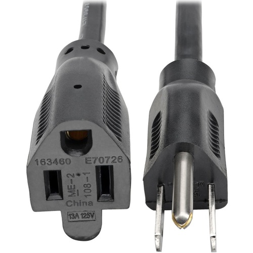 Eaton Tripp Lite Series Power Extension Cord, NEMA 5-15P to NEMA 5-15R - 13A, 120V, 16 AWG, 3 ft. (0.91 m), Black