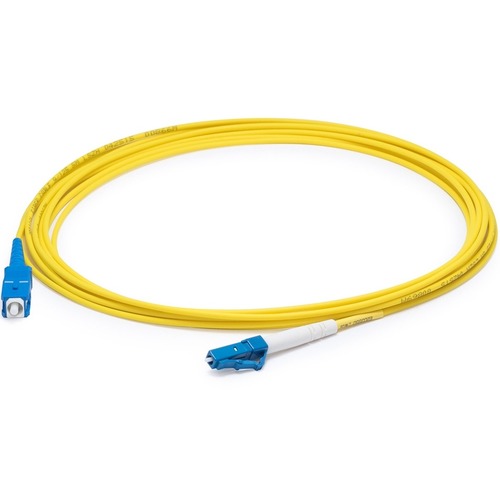 AddOn 3m LC (Male) to SC (Male) Yellow OS2 Simplex Fiber OFNR (Riser-Rated) Patch Cable