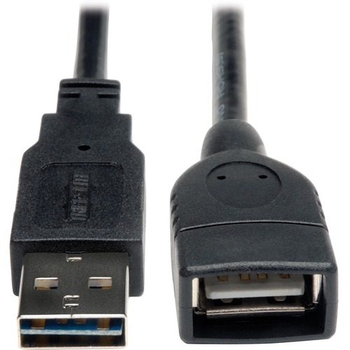 Eaton Tripp Lite Series Universal Reversible USB 2.0 Extension Cable (Reversible A to A), 6-in. (15.24 cm)