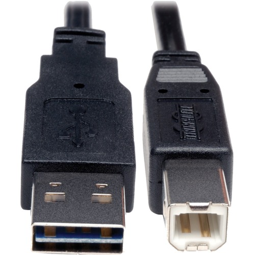 Eaton Tripp Lite Series Universal Reversible USB 2.0 Cable (Reversible A to B M/M), 1 ft. (0.31 m)