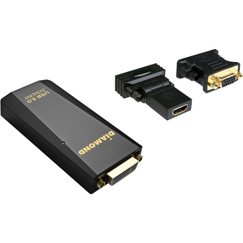 Diamond Multimedia USB 3.0 to VGA/DVI / HDMI Video Graphics Adapter up to 2048?1152 / 1920?1080 (BVU3500)