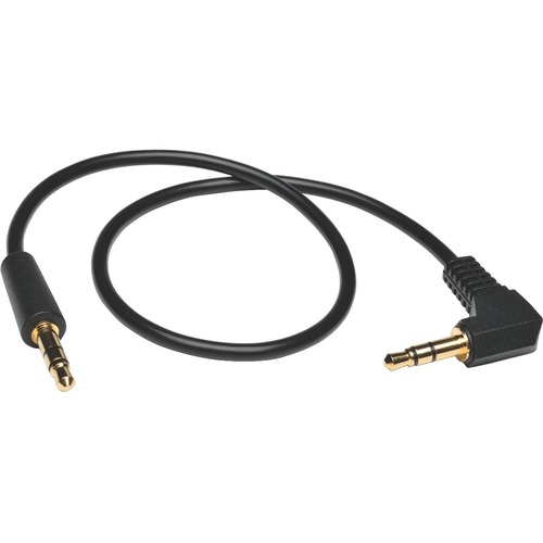 Eaton Tripp Lite Series 3.5mm Mini Stereo Audio Cable with one Right-Angle plug (M/M), 6 ft. (1.83 m)