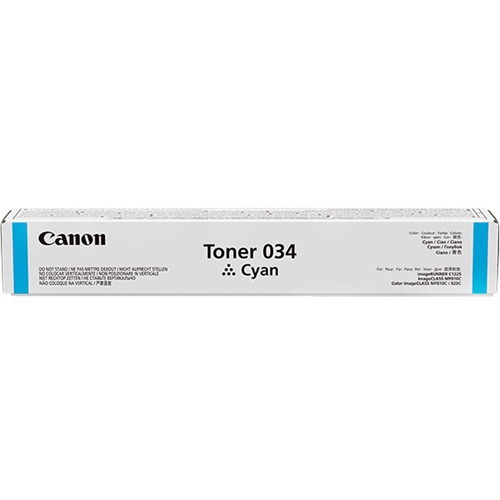 Canon Genuine Toner Cartridge 034 Cyan (9453B001), 1-Pack, for Canon Color imageCLASS MF810Cdn, MF820Cdn Laser Printer