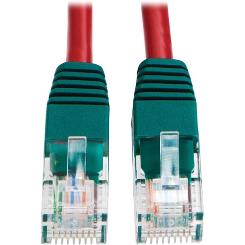 Eaton Tripp Lite Series Cat5e 350 MHz Crossover Molded (UTP) Ethernet Cable (RJ45 M/M), PoE - Red, 10 ft. (3.05 m)