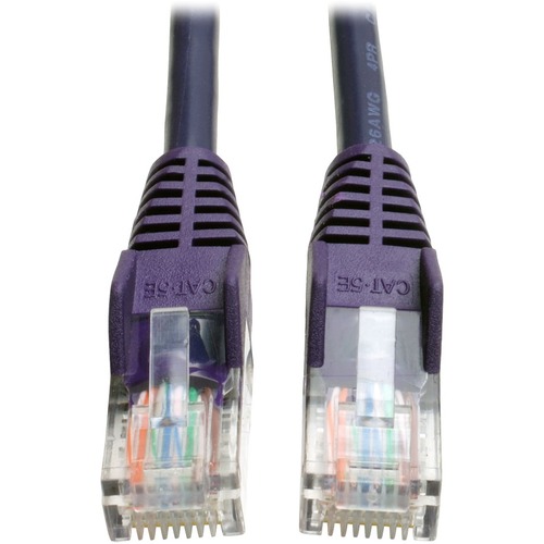 Eaton Tripp Lite Series Cat5e 350 MHz Snagless Molded (UTP) Ethernet Cable (RJ45 M/M), PoE - Purple, 10 ft. (3.05 m)