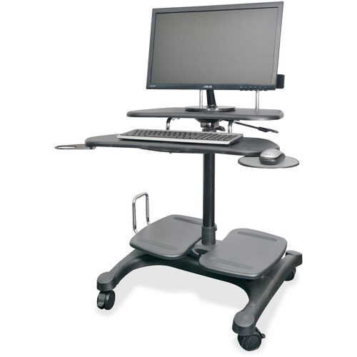 Kantek Mobile Height Adjustable Computer Workstation w/ LCD Mount