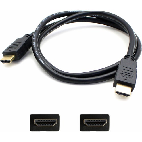 25ft HDMI 1.3 Male to HDMI 1.3 Male Black Cable For Resolution Up to 2560x1600 (WQXGA)