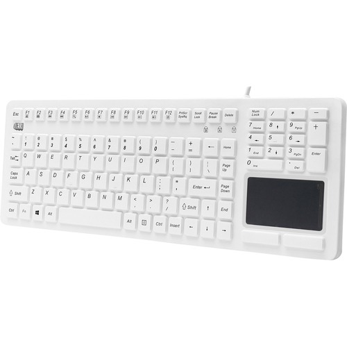 Adesso Antimicrobial Waterproof Touchpad Keyboard (White)