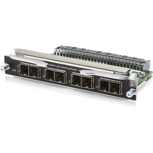 HPE Aruba 3810M Network Stacking Module - 4 x Stack Port interface - Wired connectivity - Expansion & Plug-in module - Compatible w/ Aruba 3810M Switches