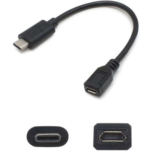 AddOn USB 3.1 (C) Male to Micro-USB 2.0 (B) Female Black Adapter