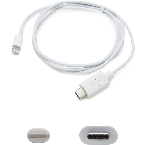 AddOn 1m USB 3.1 (C) Male to Lightning Male White Cable