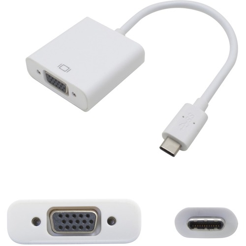AddOn 5-Pack of USB 3.1 (C) Male to VGA Female White Adapters