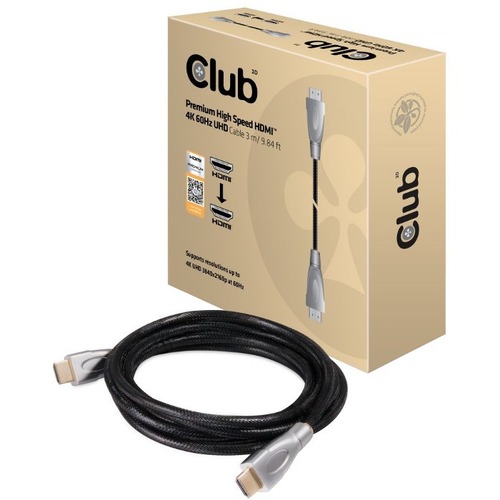 Club 3D Premium High Speed HDMI 2.0 4K60Hz UHD Cable 3 meter