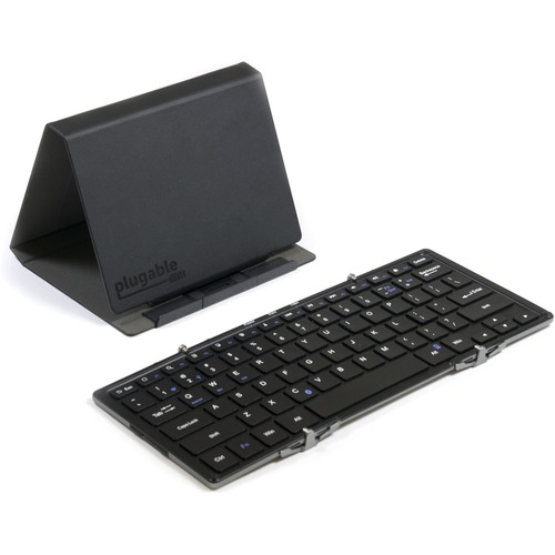 Plugable Foldable Bluetooth Keyboard Compatible with iPad, iPhones, Android, and Windows