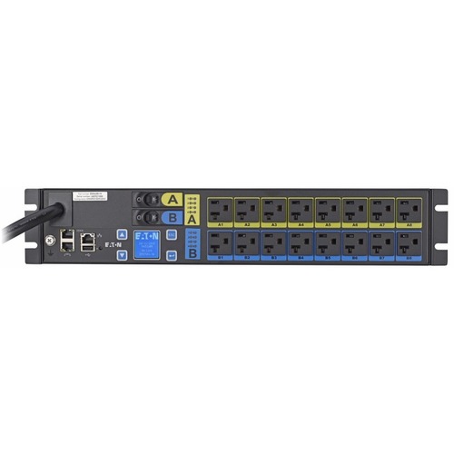 Eaton Managed rack PDU, 2U, L5-30P input, 2.88 kW max, 120V, 24A, 10 ft cord, Single-phase, Outlets: (16) 5-20R