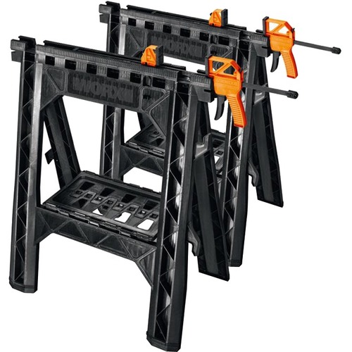 Worx Clamping Sawhorses with Bar Clamps