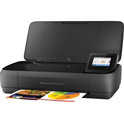 HP Officejet 250 Inkjet Multifunction Printer - Copier/Printer/Scanner - 20 ppm Mono/19 ppm Color Print - 4800 x 1200 dpi Print - Manual Duplex Print - 600 dpi Optical Scan - 50 sheets Input