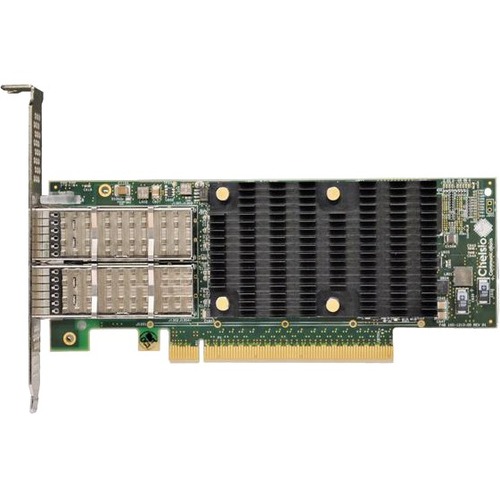 Chelsio 2-port 40/50/100GbE Low Profile Server Offload Adapter, PCI-E x16 Gen 3, QSFP28 connector