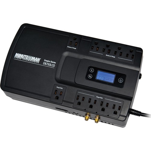 Minuteman UPS 750VA 5-Bat/5-Surge LCD, USB, Coax