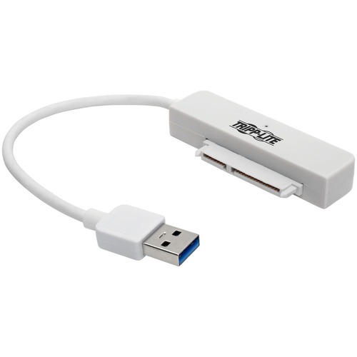 Tripp Lite by Eaton USB 3.0 SuperSpeed to SATA III Adapter Cable with UASP, 2.5 in. SATA Hard Drives, White