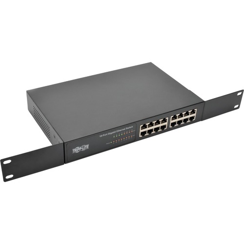 Tripp Lite by Eaton 16-Port 10/100/1000 Mbps 1U Rack-Mount/Desktop Gigabit Ethernet Unmanaged Switch Metal Housing