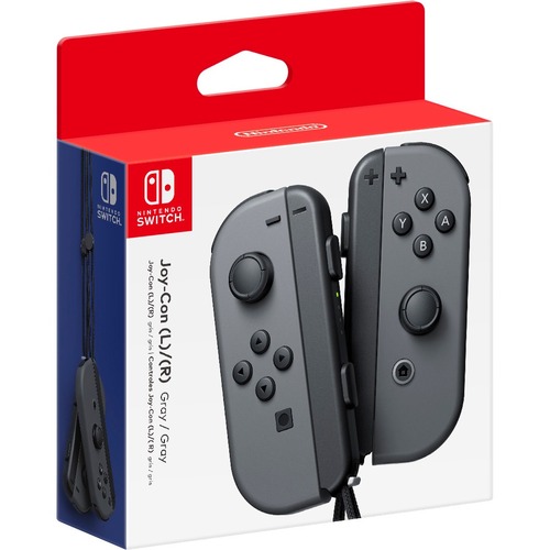 Nintendo Joy-Con Left & Right Controllers Gray - Compatible with Nintendo Switch - Features full set of buttons - Both Joy-Cons can act as standalone controller - Built-In Accelerometer & Gyro-Sensor - Up to 20 Hours of Battery Life