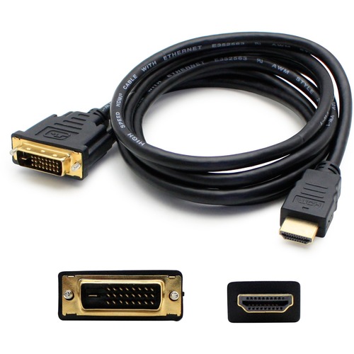 6ft HDMI 1.3 Male to DVI-D Single Link (18+1 pin) Male Black Cable For Resolution Up to 1920x1200 (WUXGA)