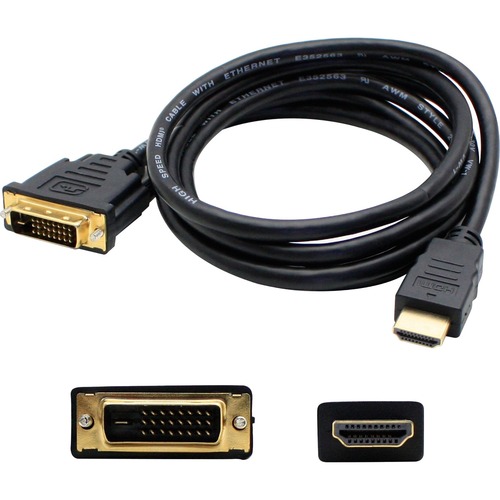5PK 6ft HDMI 1.3 Male to DVI-D Single Link (18+1 pin) Male Black Cables For Resolution Up to 1920x1200 (WUXGA)