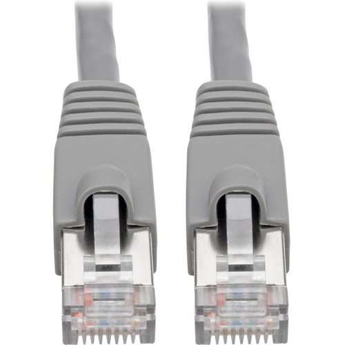Eaton Tripp Lite Series Cat6a 10G Snagless Shielded STP Ethernet Cable (RJ45 M/M), PoE, Gray, 3 ft. (0.91 m)
