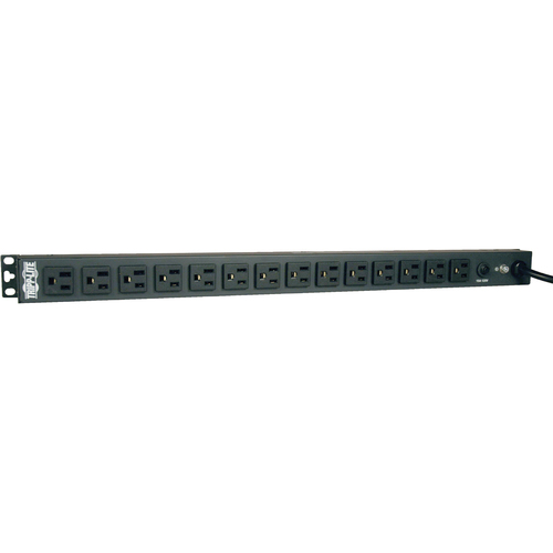 Tripp Lite by Eaton 1.8kW Single-Phase 120V Basic PDU, 14 NEMA 5-15R Outlets, NEMA 5-15P Input, 15 ft. (4.57 m) Cord, 0U Vertical