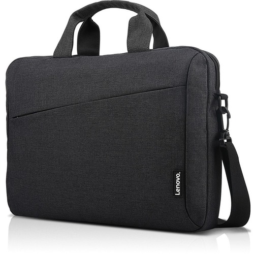 Lenovo 15.6" Laptop Casual Toploader - Black - Water Resistant - Polyester Body - Handle, Luggage Strap - Casual and stylish design