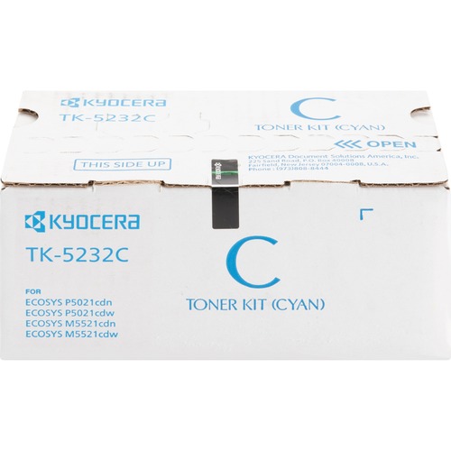 Kyocera TK-5232C Original High Yield Laser Toner Cartridge - Cyan - 1 Each