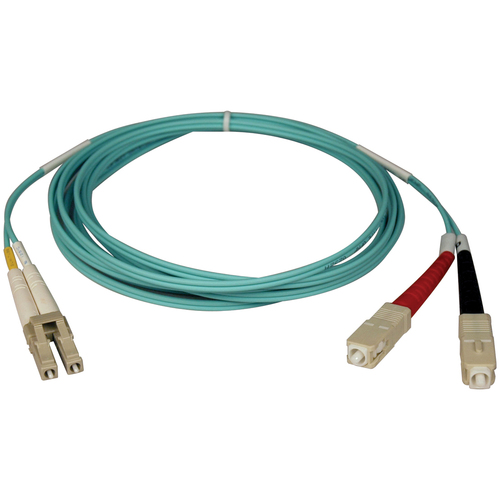 Eaton Tripp Lite Series 10Gb Duplex Multimode 50/125 OM3 LSZH Fiber Patch Cable (LC/SC) - Aqua, 10M (33 ft.)