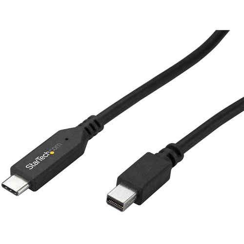 StarTech.com 6 ft. / 1.8 m USB-C to Mini DisplayPort Cable - 4K 60Hz - Black - USB 3.1 Type-C to Mini DP Adapter Cable - mDP Cable