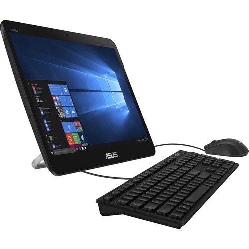 ASUS V161 15.6" All-in-One Desktop Computer Intel Celeron 4GBR AM 128GB SSD Black  -  Intel Celeron N4000 - Black keyboard & mouse included - Touchscreen - Intel UHD Graphics 600 - Windows 10 Pro